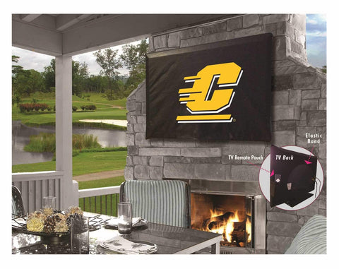 Central Michigan Chippewas Breathable Water Resistant Vinyl TV Cover - Sporting Up