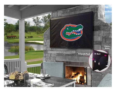 Florida Gators HBs schwarze, atmungsaktive, wasserabweisende Vinyl-TV-Abdeckung – sportlich
