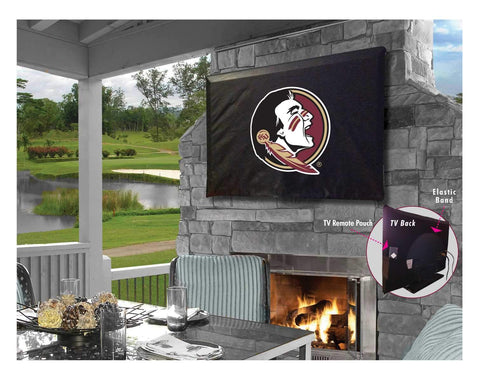 Achetez la housse de télévision en vinyle résistant à l'eau et respirante Seminoles Head de l'État de Floride - Sporting Up