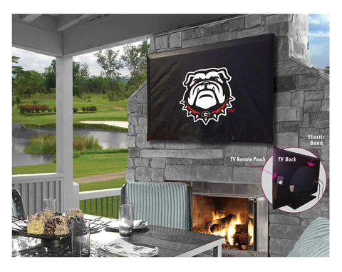 Georgia Bulldogs HBS Bulldog atmungsaktive, wasserabweisende Vinyl-TV-Abdeckung – sportlich