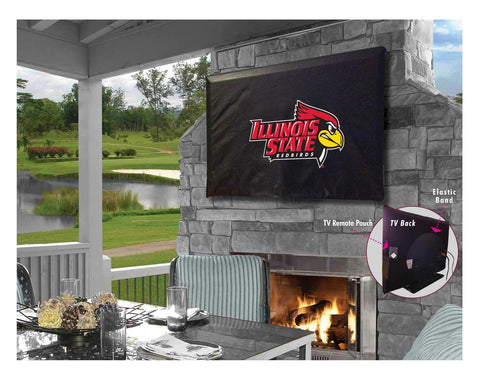 Cubierta de televisión de vinilo resistente al agua transpirable de los redbirds del estado de Illinois - sporting up