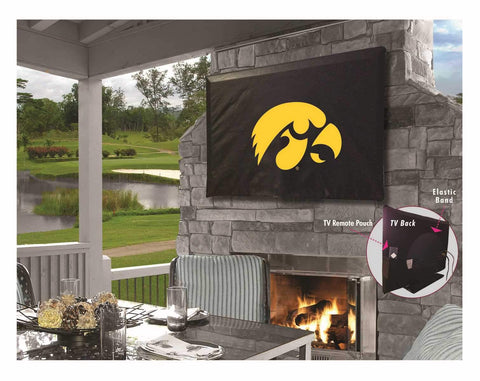 Iowa hawkeyes hbs cubierta de tv de vinilo resistente al agua transpirable negro - sporting up
