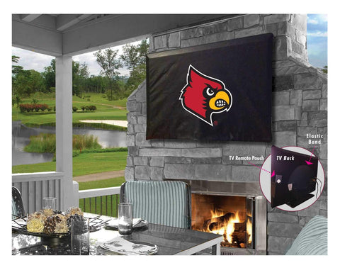 Louisville cardinals hbs andningsbar vattenavvisande vinyl tv-fodral - sportigt