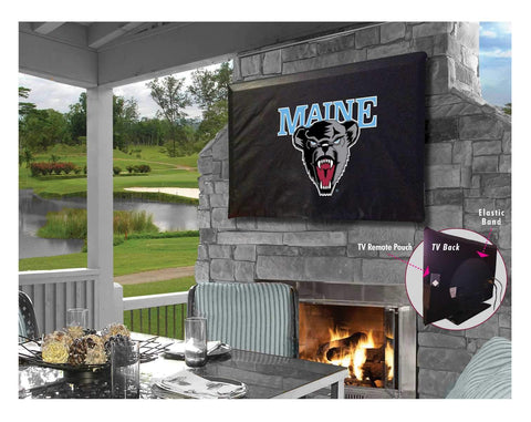 Compre cubierta para TV de vinilo transpirable resistente al agua hbs de maine black bears - sporting up