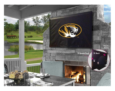 Missouri TIgers HBS Black Breathable Water Resistant Vinyl TV Cover - Sporting Up