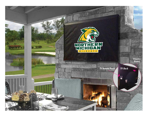 Achetez la housse de télévision en vinyle résistant à l'eau et respirante des Wildcats du Michigan du Nord - Sporting Up