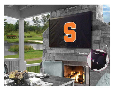 Syracuse Orange HBS Black Breathable Water Resistant Vinyl TV Cover - Sporting Up