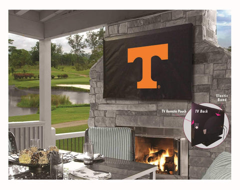 Compre una funda para TV de vinilo resistente al agua, transpirable y negra para voluntarios de Tennessee - sporting up