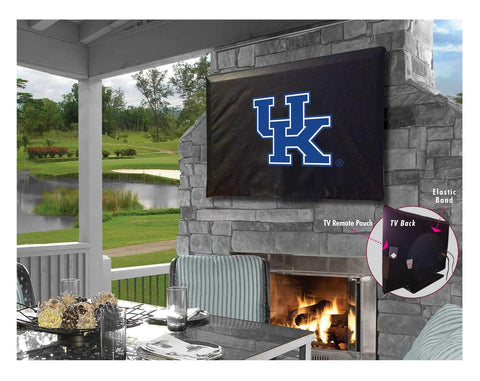 Kentucky Wildcats "UK" Black Breathable Water Resistant Vinyl TV Cover - Sporting Up
