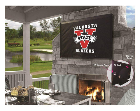 Achetez Valdosta State Blazers housse de télévision en vinyle noir respirant et résistant à l'eau - sporting up