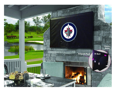 Cubierta para TV de vinilo transpirable resistente al agua Winnipeg Jets hbs - sporting up