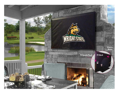 Shop Wright State Raiders Black Breathable Water Resistant Vinyl TV Cover - Sporting Up
