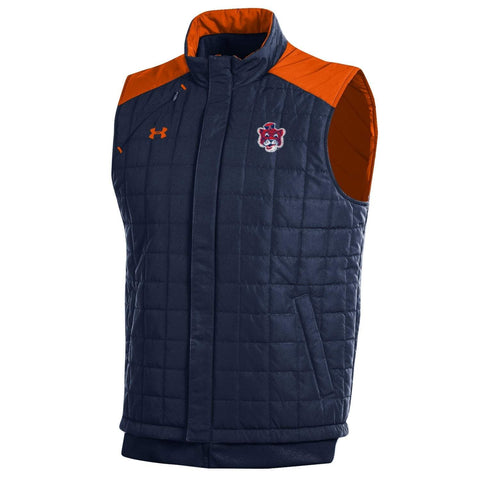 Boutique Auburn Tigers Under Armour Midnight Navy Storm Loose Coldgear Full Zip Vest - Sporting Up