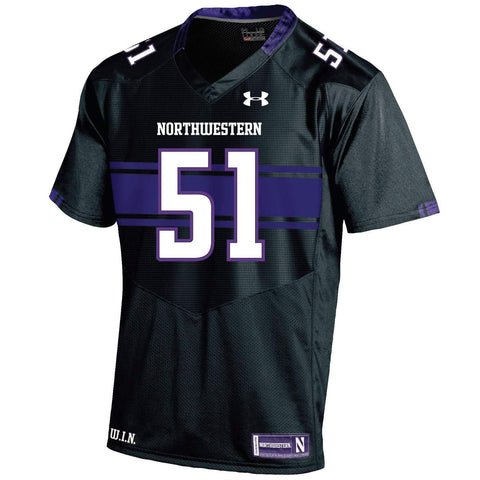 Shop Northwestern Wildcats Under Armour #51 Sideline Replica Football Jersey - Sporting Up