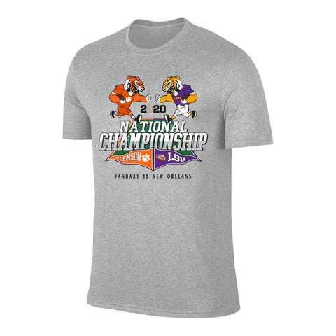 Shop LSU vs Clemson 2019-2020 CFP National Championship Game Dueling Gray T-Shirt - Sporting Up