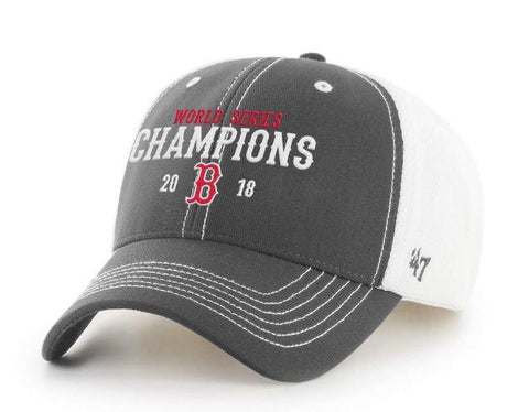 Boston Red Sox 2018 World Series Champions 47 Brand Gray MVP Mesh Hat Cap - Sporting Up